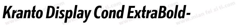 Kranto Display Cond ExtraBold字体转换